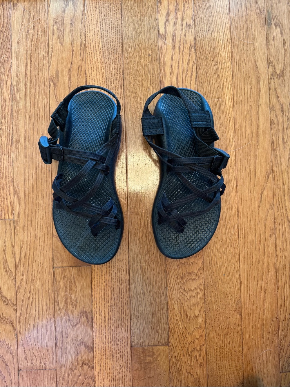 Chaco Black Strappy Hiking Sandals